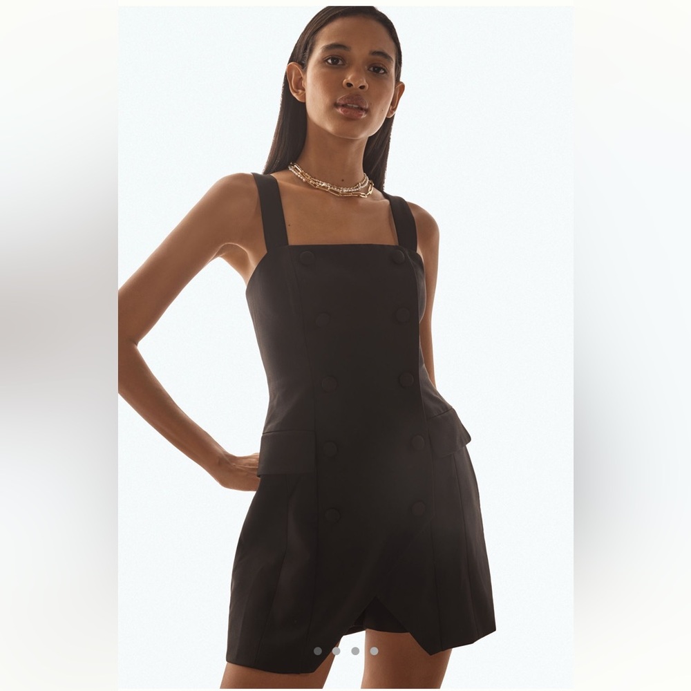 NWT Anthropologie Hutch Sleeveless Button-Front Blazer Romper